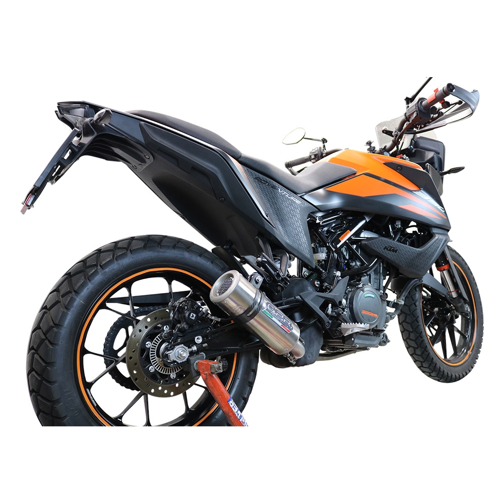 Escape compatível com Ktm Adventure 390 2020-2020, M3 Inox , Sistema racing Silencioso com tubo de ligação,com db killer removível 