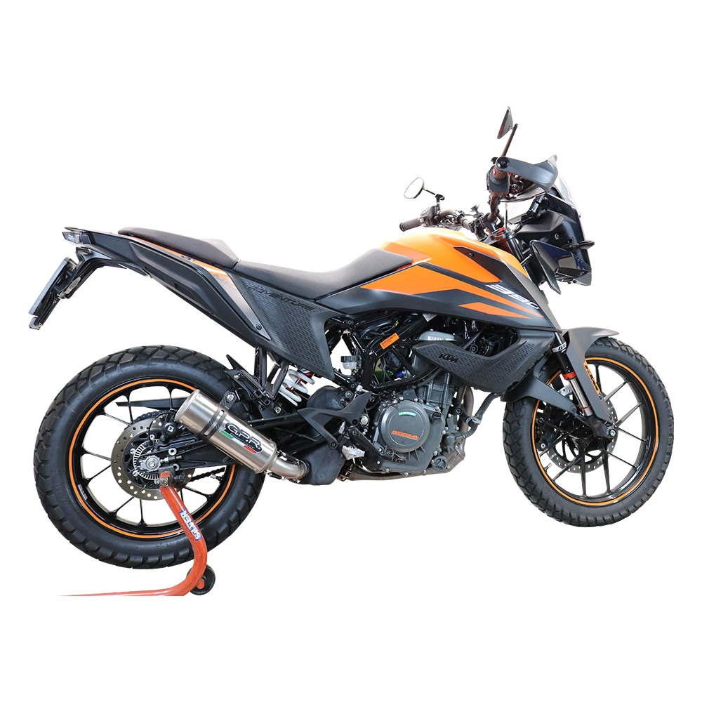 Escape compatível com Ktm Adventure 390 2020-2020, M3 Inox , Sistema racing Silencioso com tubo de ligação,com db killer removível 