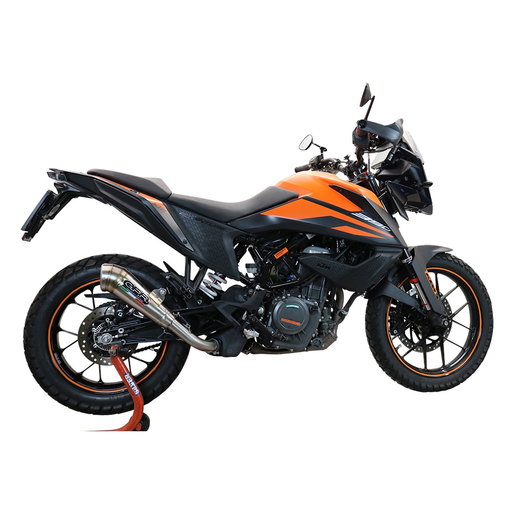 Escape compatível com Ktm Adventure 390 2020-2020, Powercone Evo, Escape legal, homologado, silenciador com db killer removível e tubo de ligação específico 