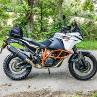 Escape compatível com Ktm Lc 8 Adventure 1090 2017-2020, Furore Nero, Sistema racing Silencioso com tubo de ligação 