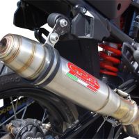 Escape compatível com Ktm LC 8 Super Adventure 1290 2015-2016, Deeptone Inox, Sistema racing Silencioso com tubo de ligação 