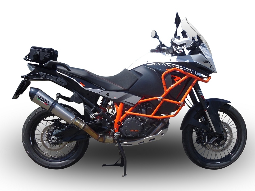 GPR escape compatível com  Ktm Lc 8 Adventure 1090 2017-2020, New Grand Prix Evo Titanium, Escape legal, homologado, silenciador com db killer removível e tubo de ligação específico 