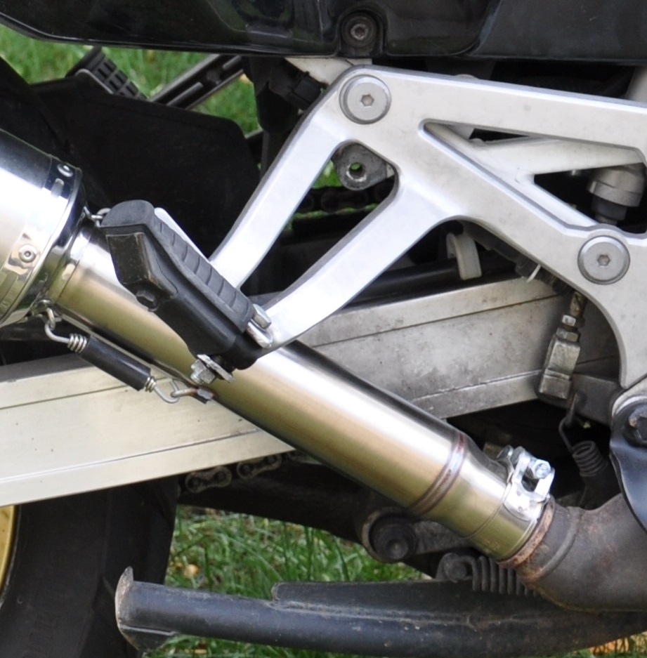Escape compatível com Honda Africa Twin NXR - XRV 750 Rd04 1990-1992, Satinox , Escape legal, homologado, silenciador com db killer removível e tubo de ligação específico 