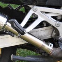 Escape compatível com Honda Africa Twin NXR - XRV 750 Rd04 1990-1992, Satinox , Escape legal, homologado, silenciador com db killer removível e tubo de ligação específico 