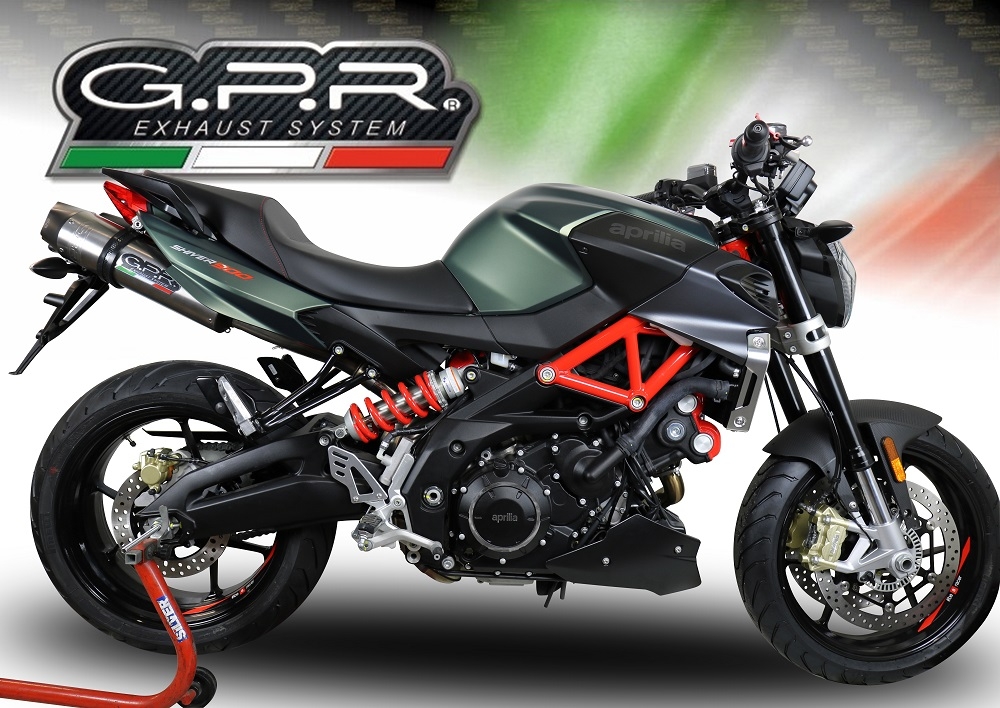 GPR escape compatível com  Aprilia Shiver 900 2017-2020, New Grand Prix Evo Titanium, Escapamento racing, duplo silencioso, com tubos de conexão, artigo sem homologação 