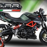 GPR escape compatível com  Aprilia Shiver 900 2017-2020, New Grand Prix Evo Titanium, Escapamento racing, duplo silencioso, com tubos de conexão, artigo sem homologação 