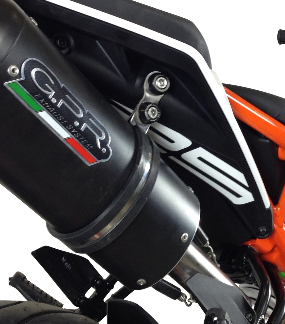 Escape compatível com Ktm Duke 125 2017-2020, Albus Evo4, Escape homologado, legal para mercados NÃO europeus, incluindo tubo de ligação e db killer removível 