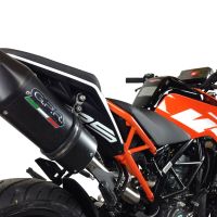 GPR escape compatível com  Ktm Duke 125 2017-2020, Furore Evo4 Nero, Escape legal, homologado, silenciador com catalisador, db killer removível e tubo de ligação específico 