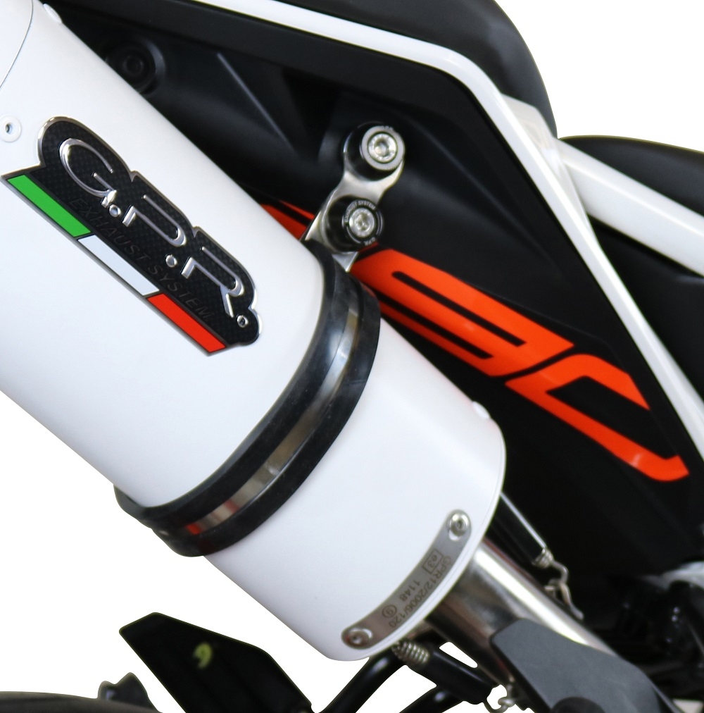 Escape compatível com Ktm Duke 250 2017-2020, Furore Nero, Sistema racing Silencioso com tubo de ligação 