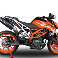 Escape compatível com Ktm Duke 250 2017-2020, Furore Nero, Sistema racing Silencioso com tubo de ligação 