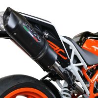 Escape compatível com Ktm Duke 250 2017-2020, Furore Nero, Sistema racing Silencioso com tubo de ligação 