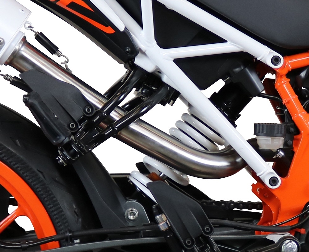 Escape compatível com Ktm Duke 250 2017-2020, Furore Nero, Sistema racing Silencioso com tubo de ligação 