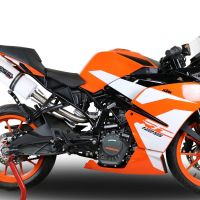 Escape compatível com Ktm Rc 125 2017-2020, Albus Evo4, Escape homologado, legal para mercados NÃO europeus, incluindo tubo de ligação e db killer removível 