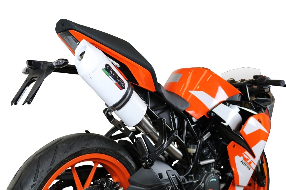 Escape compatível com Ktm Rc 125 2017-2020, Albus Evo4, Escape homologado, legal para mercados NÃO europeus, incluindo tubo de ligação e db killer removível 