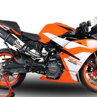 GPR escape compatível com  Ktm Rc 125 2017-2020, Furore Evo4 Nero, Escape legal, homologado, silenciador com catalisador, db killer removível e tubo de ligação específico 