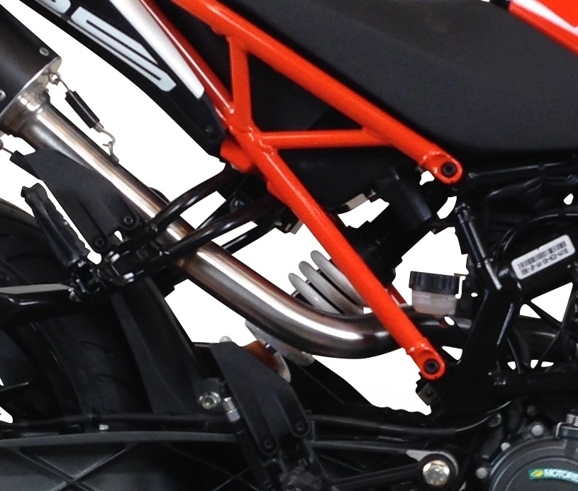 Escape compatível com Ktm Duke 125 2017-2020, Albus Evo4, Escape homologado, legal para mercados NÃO europeus, incluindo tubo de ligação e db killer removível 