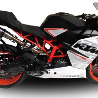 Escape compatível com Ktm Rc 390 2015-2016, Deeptone Inox, Sistema racing Silencioso com tubo de ligação 