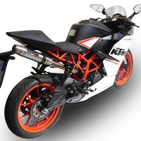 Escape compatível com Ktm Rc 390 2015-2016, Deeptone Inox, Sistema racing Silencioso com tubo de ligação 