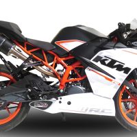 Escape compatível com Ktm Rc 390 2015-2016, Furore Nero, Escape legal, homologado, silenciador com db killer removível e tubo de ligação específico 