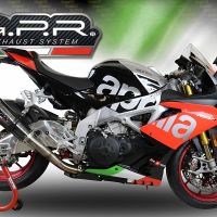 GPR escape compatível com Aprilia Rsv4 1100 Racing Factory 2021-2024, New Grand Prix Evo Poppy, Escape legal, homologado, silenciador com catalisador, db killer removível e tubo de ligação específico 