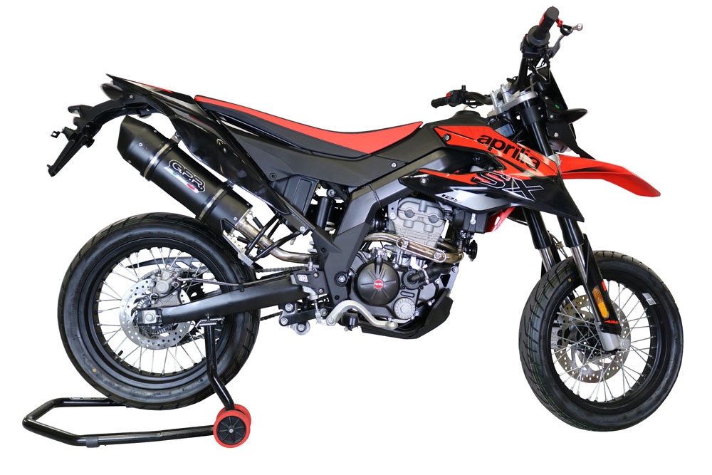 Escape compatível com Aprilia Sx 125 2018-2020, Furore Evo4 Poppy, Escape legal, homologado, silenciador com db killer removível e tubo de ligação específico 
