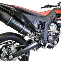 Escape compatível com Aprilia Sx 125 2018-2020, Furore Evo4 Nero, Escape legal, homologado, silenciador com db killer removível e tubo de ligação específico 