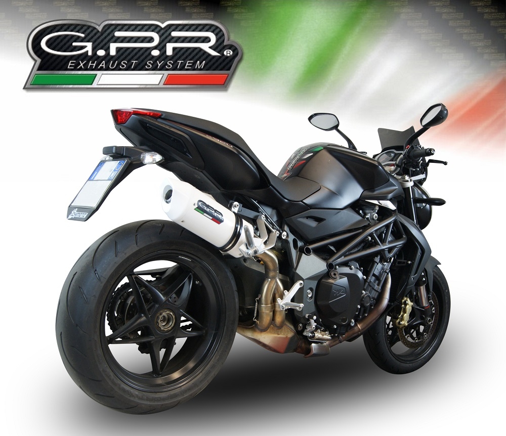 Escape compatível com Mv Agusta Brutale 750 S 2000-2006, Albus Ceramic, Escape legal, homologado, silenciador com db killer removível e tubo de ligação específico 