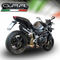 Escape compatível com Mv Agusta Brutale 920 2010-2011, Furore Nero, Escape legal, homologado, silenciador com db killer removível e tubo de ligação específico 