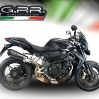 GPR escape compatível com  Mv Agusta Brutale 1090 R-RR  2010-2016, New Grand Prix Evo Poppy, Escape legal, homologado, silenciador com db killer removível e tubo de ligação específico 
