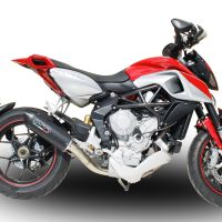 Escape compatível com Mv Agusta Rivale - Stradale 800 2014-2016, Furore Nero, Escape legal, homologado, silenciador com db killer removível e tubo de ligação específico 