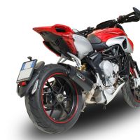 Escape compatível com Mv Agusta Rivale - Stradale 800 2014-2016, Furore Nero, Escape legal, homologado, silenciador com db killer removível e tubo de ligação específico 