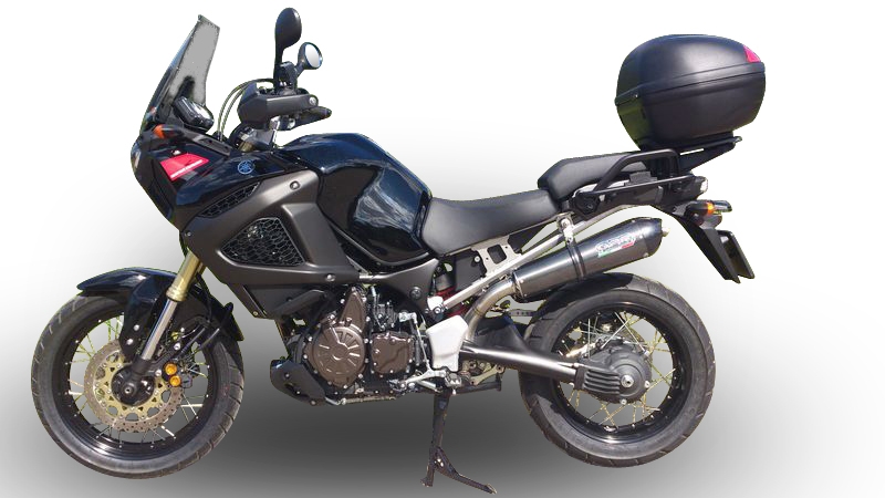 GPR escape compatível com Yamaha Xt 1200 Z Supertenere 2017-2020, New Grand Prix Evo Poppy, Escape legal, homologado, silenciador com db killer removível e tubo de ligação específico 