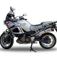 GPR escape compatível com Yamaha Xt 1200 Z Supertenere 2010-2016, New Grand Prix Evo Titanium, Escape legal, homologado, silenciador com db killer removível e tubo de ligação específico 