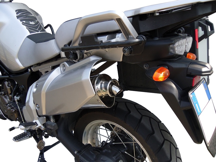Escape compatível com Yamaha Xt 1200 Z Supertenere 2010-2016, Trioval, Escape legal, homologado, silenciador com db killer removível e tubo de ligação específico 