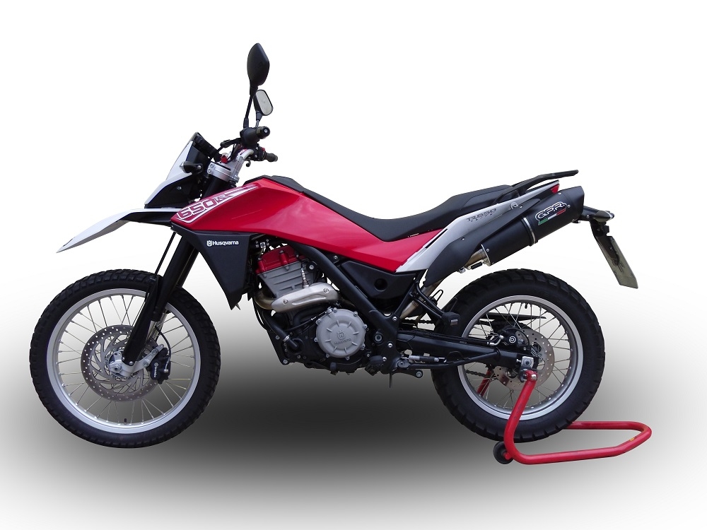 GPR escape compatível com  Husqvarna TERRA - STRADA TR 650  2013-2015, Furore Poppy, Sistema homologado com catalisador linha completa, silencioso mais coletor 