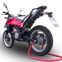 GPR escape compatível com  Husqvarna TERRA - STRADA TR 650  2013-2015, Furore Nero, Sistema homologado com catalisador linha completa, silencioso mais coletor 