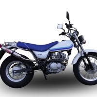 Escape compatível com Suzuki Rv 125 Van Van 2003-2017, Deeptone Inox, Sistema racing Silencioso com tubo de ligação 