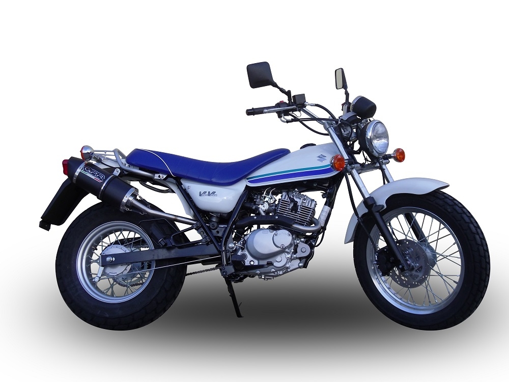 Escape compatível com Suzuki Rv 125 Van Van 2003-2017, Furore Nero, Sistema racing Silencioso com tubo de ligação 