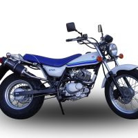 Escape compatível com Suzuki Rv 125 Van Van 2003-2017, Furore Nero, Sistema racing Silencioso com tubo de ligação 
