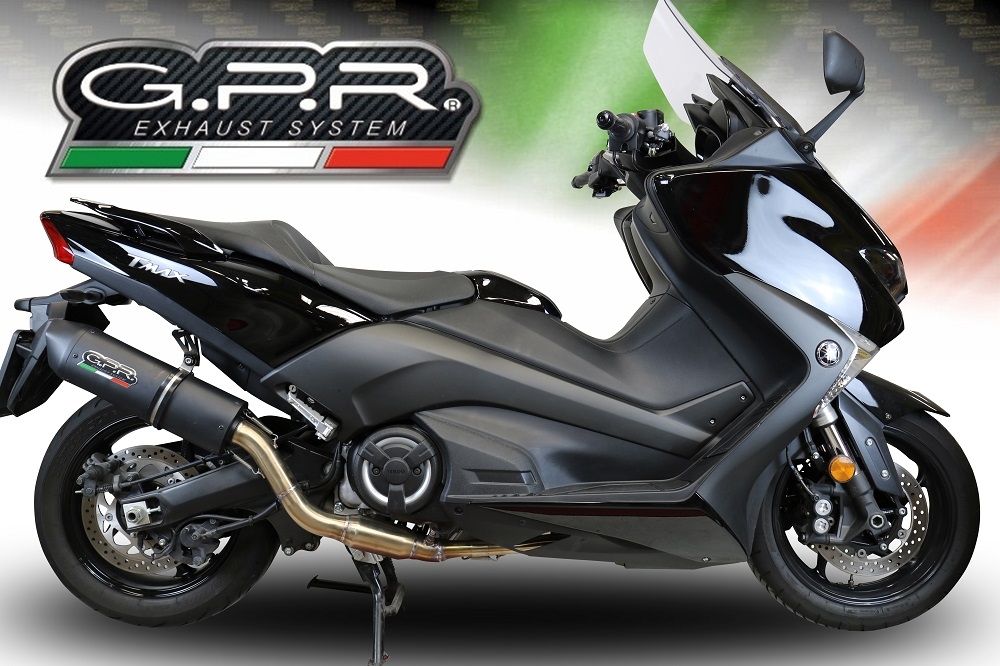 Escape compatível com Yamaha T-Max 530 2017-2021, Furore Nero, Escape completo, não legal para países da UE, com db killer removível 
