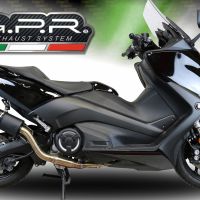 Escape compatível com Yamaha T-Max 530 2017-2021, Furore Nero, Escape completo, não legal para países da UE, com db killer removível 