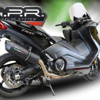 Escape compatível com Yamaha T-Max 530 2017-2021, Furore Nero, Escape completo, não legal para países da UE, com db killer removível 