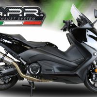 GPR escape compatível com  Yamaha T-Max 530 2017-2021, New Grand Prix Evo Titanium, Escape completo, não legal para países da UE, com db killer removível 