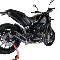 GPR escape compatível com  Benelli Leoncino 500  2017-2024, Furore Evo4 Nero, Escape homologado semi-completo com db killer removível e com catalisador 