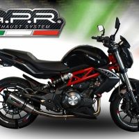 GPR escape compatível com  Benelli Bn 302 S 2015-2016, New Grand Prix Evo Titanium, Escape legal, homologado, silenciador com db killer removível e tubo de ligação específico 