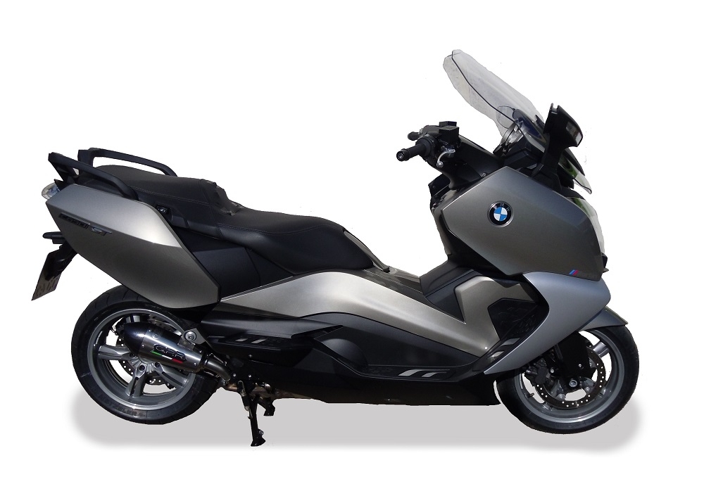 GPR escape compatível com  Bmw C 650 Gt 2012-2015, New Grand Prix Evo Titanium, Escape legal, homologado, silenciador com db killer removível e tubo de ligação específico 