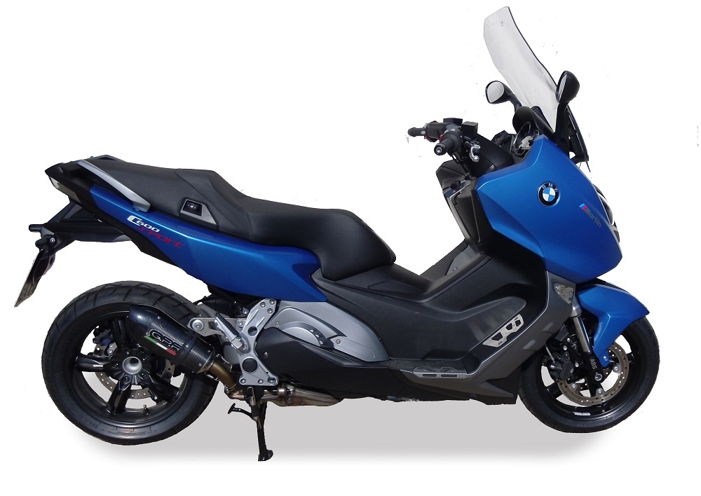GPR escape compatível com  Bmw C 600 Sport 2012-2016, New Grand Prix Evo Poppy, Escape legal, homologado, silenciador com db killer removível e tubo de ligação específico 