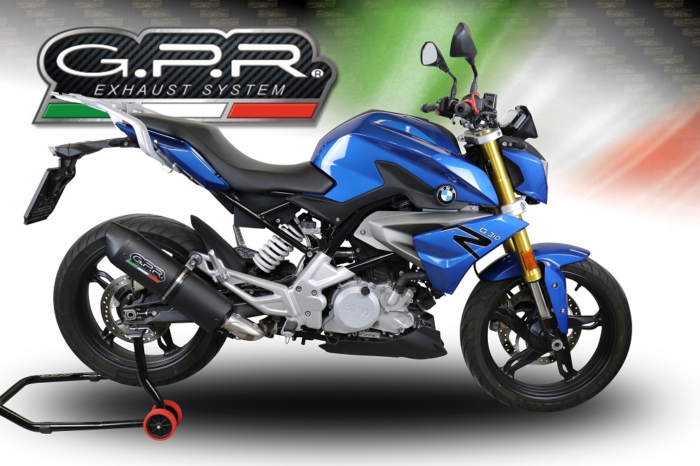Escape compatível com Bmw G 310 R 2017-2021, Furore Evo4 Poppy, Escape completo, não legal para países da UE, com db killer removível 