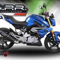 Escape compatível com Bmw G 310 R 2017-2021, Furore Evo4 Poppy, Escape completo, não legal para países da UE, com db killer removível 