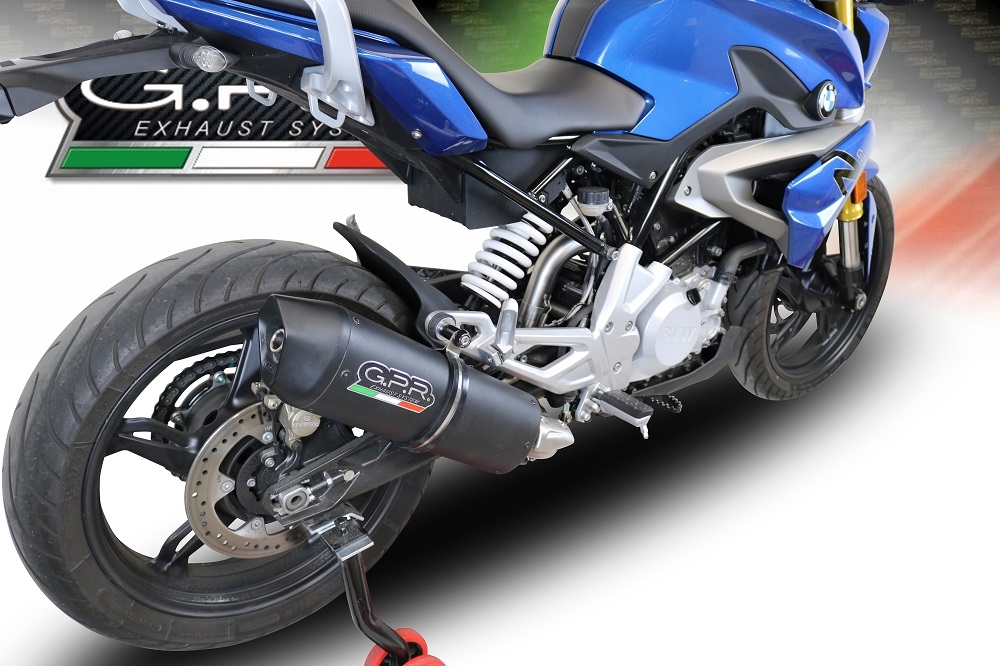 Escape compatível com Bmw G 310 R 2022-2024, Furore Evo4 Nero, Escape completo, não legal para países da UE, com db killer removível 